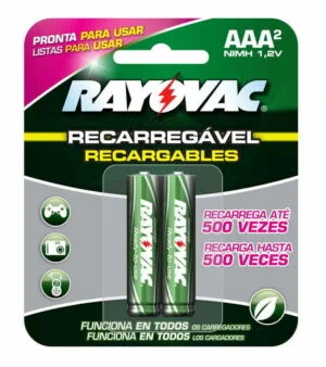 PILHA RECARREGAVEL 650A AAA C/2 RAYOVAC