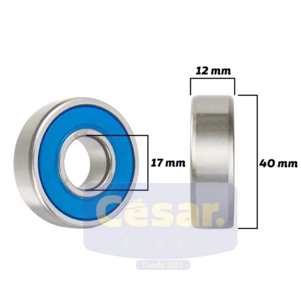 Rolamento Vto 6203 2Rs/C3 - Dimensões