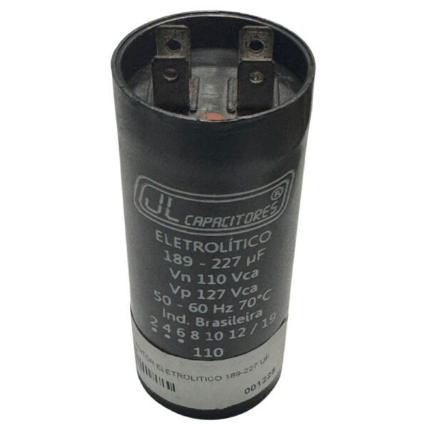 Capacitor Eletrolitico De Partida 189-227 Uf 110v