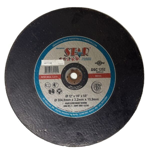 Disco Corte 12X1/8X5/8 Ferramentas Star