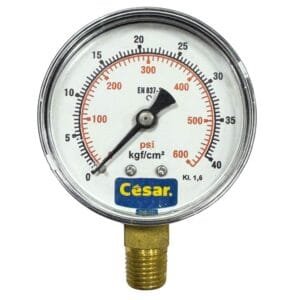Manometro 063mm 0600psi/40kgf 1/4 Npt Inf Aco Carbono Cesar