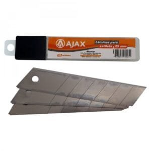 LAMINA PARA ESTILETE 25MM CAIXA COM 10 UNIDADES AJAX
