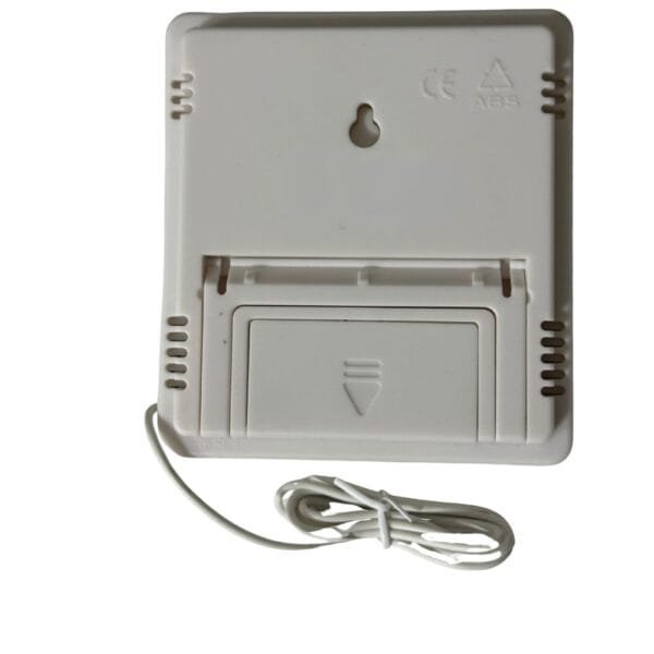 Termo-Higrometro Digital Sensor Externo Interno Medidor De Temperatura Umidade Ar E Relogio Digital Exbom Traseira Fechada