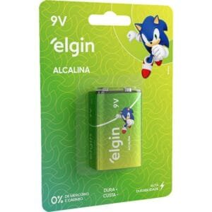 Bateria  9v Alcalina Ele0082158 Elgin