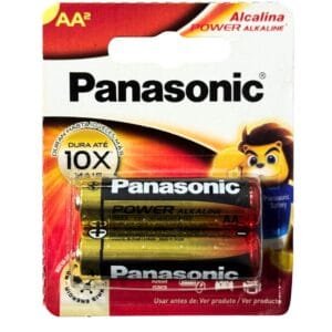 Pilha Alcalina Aa Blister Com 2 Pecas Pequena Panasonic
