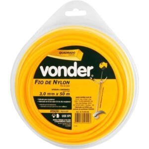 Fio De Nylon 3.0mm X 50m Quadrado P/Rocadeiras Vonder