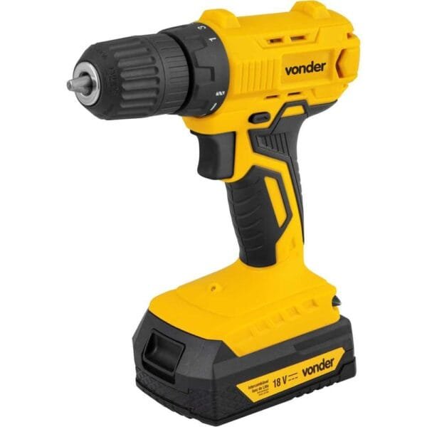 Parafusadeira Furadeira Bateria 18V Com Bateria E Carregador Ipfv 1852 Vonder