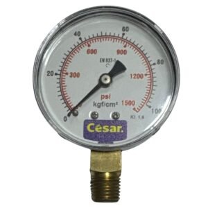 Manometro 063mm 1500psi/100kgf 1/4 Npt Inf Aco Carbono Cesar