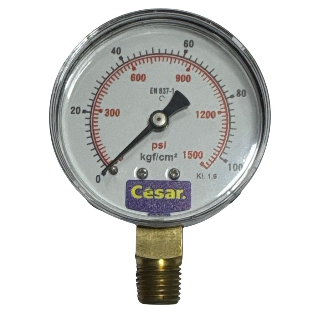 Manometro 063Mm 1500Psi/100Kgf 1/4 Npt Inf Aco Carbono Cesar 1 Manometro 063Mm 1500Psi/100Kgf 1/4 Npt Inf Aco Carbono Cesar