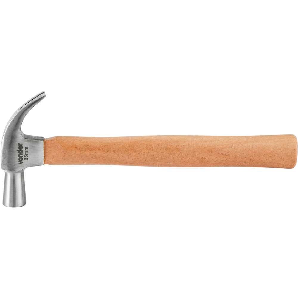 Martelo Unha Polido 25Mm Cabo Madeira Vonder 3 Martelo Unha Polido 25Mm Cabo Madeira Vonder - Imagem 3