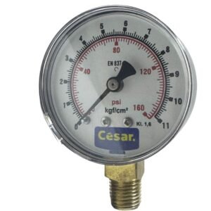César Store - Desde 1932 42 Manometro 063Mm 0160Psi/11Kgf 1/4 Npt Inf Aco Carbono Cesar