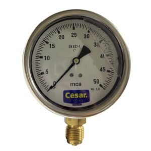 César Store - Desde 1932 39 Manometro 100Mm 050Mca 1/2Bsp Inf Glicerina Cesar