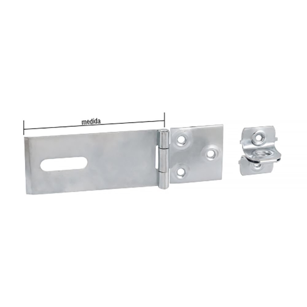 Porta Cadeado Zincado 4.1/2 Vonder 3 Porta Cadeado Zincado 4.1/2 Vonder - Imagem 3