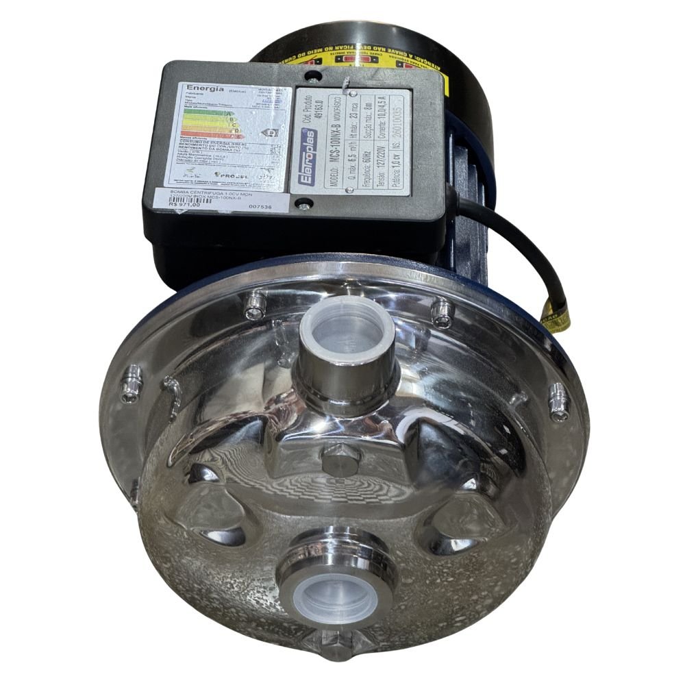 Bomba Centrifuga 1.0Cv Mon 127/220V Inox Mcs-100Nx-B Eletroplas 1 Bomba Centrifuga 1.0Cv Mon 127/220V Inox Mcs-100Nx-B Eletroplas