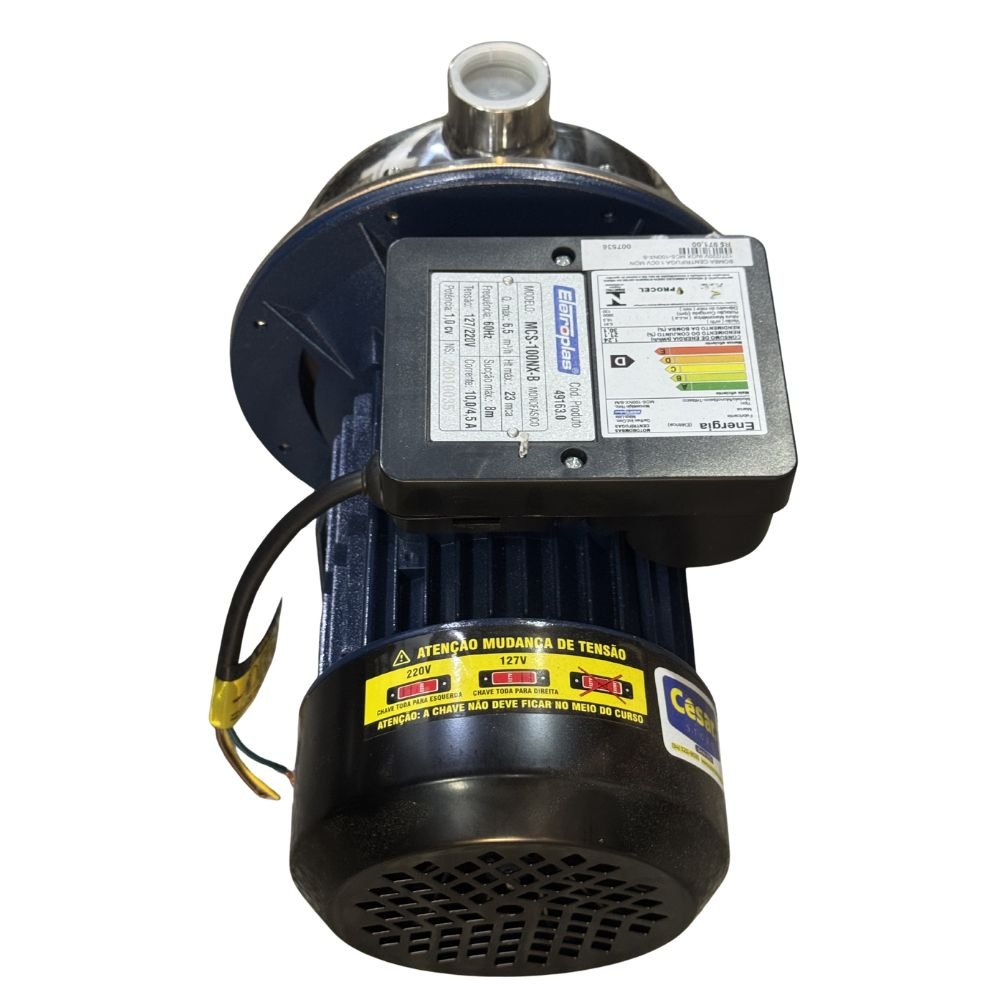 Bomba Centrifuga 1.0Cv Mon 127/220V Inox Mcs-100Nx-B Eletroplas 4 Bomba Centrifuga 1.0Cv Mon 127/220V Inox Mcs-100Nx-B Eletroplas - Imagem 4