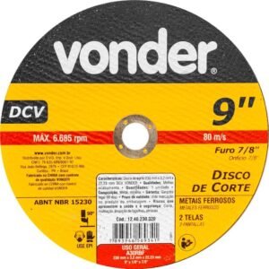 Disco Corte 9 X 1/8 X 7/8 / 230,0X3,2X22,23 Dcv Vonder - 1