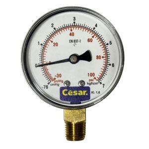Manovacuometro 063Mm 30Phgx76Cmh/7Kgf 1/4 Npt Inferior Cesar
