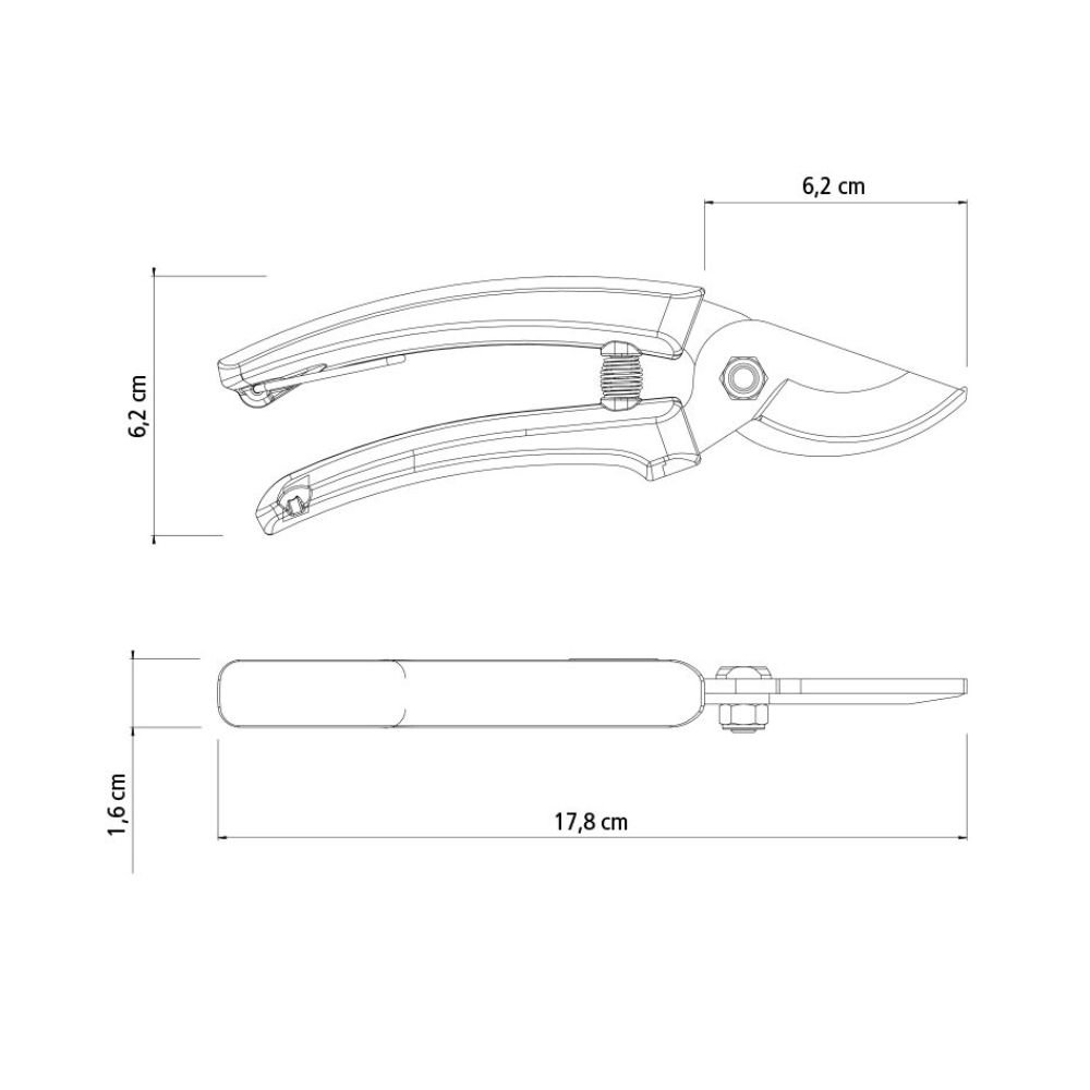 Tesoura Para Poda Planta Tramontina 78300/001 4 Tesoura Para Poda Planta Tramontina 78300/001 - Dimensões - 1