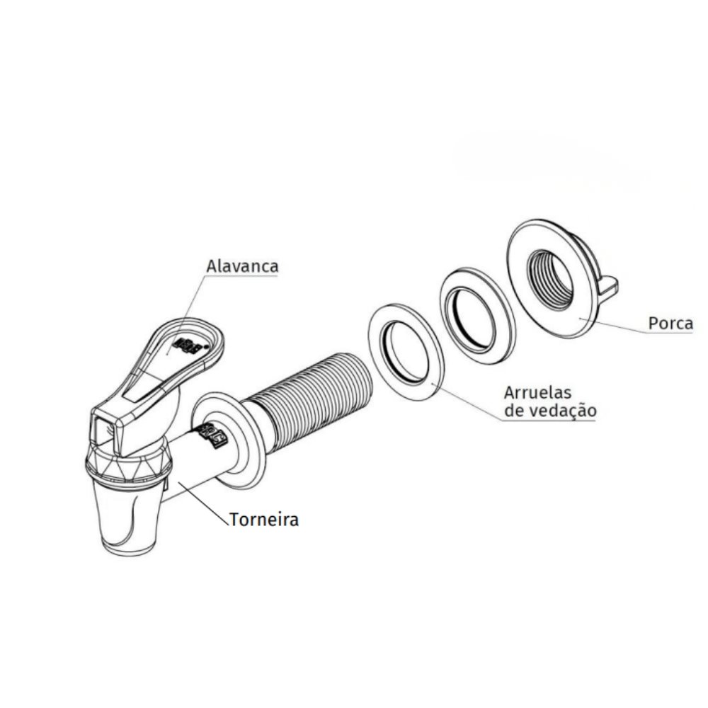 Torneira Filtro Barro Automatica Branca Com Acionamento Superior Herc 3 Torneira Filtro Barro Automatica Branca Com Acionamento Superior Herc - Imagem 3