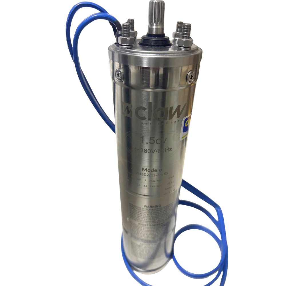 Motor Para Bomba Submersa 1.5Cv Trifasico 380V W4Sd2/13-2M Ff 3~380V/60Hz 1.1Kw Claw 2 Motor Para Bomba Submersa 1.5Cv Trifasico 380V W4Sd2/13-2M Ff 3~380V/60Hz 1.1Kw Claw - Imagem 2